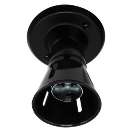 B22 Skirted Batten Bulb Holder in Black