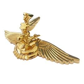 Goddess Hood Ornaments for Cars Angel Flying Wings Logo Car Front Bonnet Stand Cars Metal Stickers Decals 3D Emblem Badge Auto Sticker Symbol Hood Ornament for Trucks Vehicle (Golden)