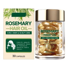 Cápsulas De Aceite De Romero Para El Cuidado Del Cabello Sec