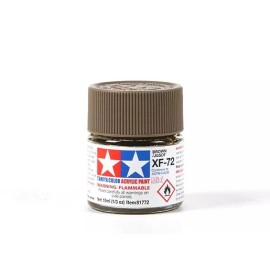 TAMIYA COLOR FLAT ACRYLIC PAINT XF-72 Brown (JGSDF)