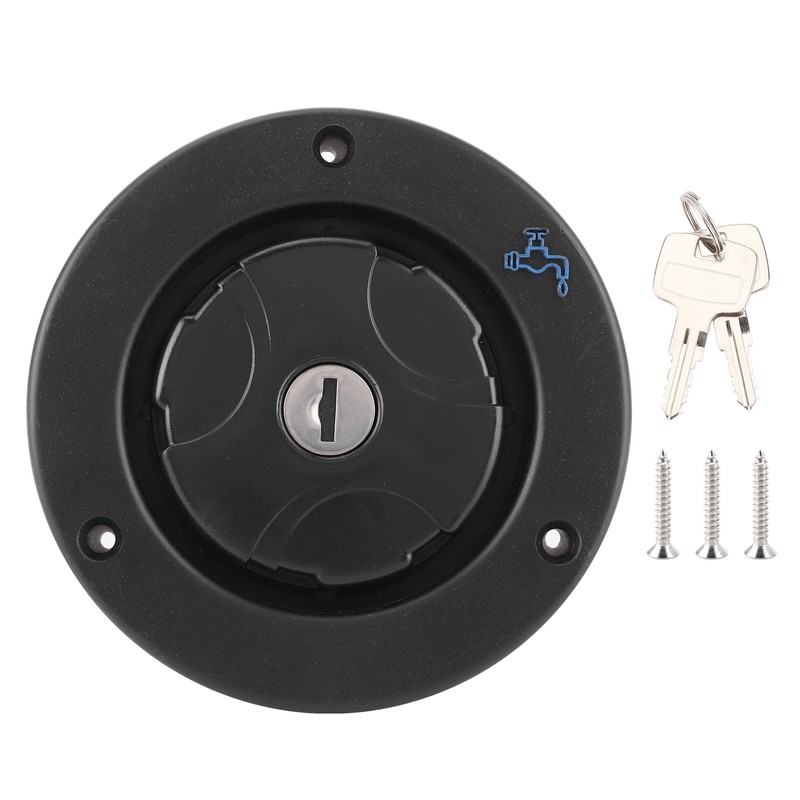 Gravity Freshwater Inlet Lockable Leakproof Water Filler Cap with 2