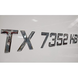 Domed Lettering Boat Registration Numbers Plain Chrome Domed Numbers 16 pcs kit M Series