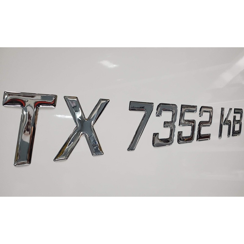 Domed Lettering Boat Registration Numbers Plain Chrome Domed Numbers 16