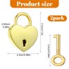HJZHII Heart Lock, 2 Pcs Heart Shaped Lock Hearts Locks