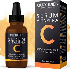 Serum Vitamina C  Ácido Hialurónico  Vitamina E  95 Ingredientes Naturales  Skin Care  Luminosidad, Hidratación, Firmeza y Tono más Uniforme  Textura 
