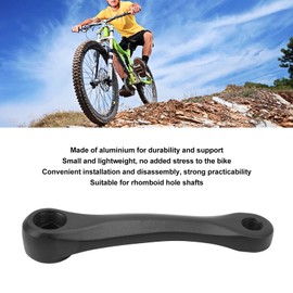 Focket Bicycle Crank Arm, 140mm Bike Crank with Diamond Hole, Bicycle Diamond Hole Crank, Aluminum Alloy Mid Motor Cranks Electric Bike Crank Leg Bicycle Replacement Left Hand Crank Arm