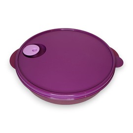 Tupperware CrystalWave Large Divided Dinner Dish Microwavable Berry Purple