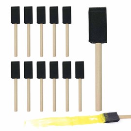12pcs Foam Brush, Sponge Brush, Paint Sponge, Sponge Brushes for Painting, Made with Wooden And Sponge Craftsmanship, Not Easily Deformed, Suitable for Painting Use,foam brushes, foam brush