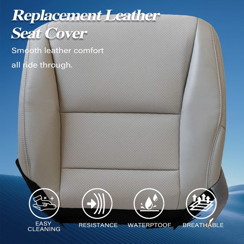 GXARTS Driver and Passenger Side Bottom Lower Replacement Perforated Leather