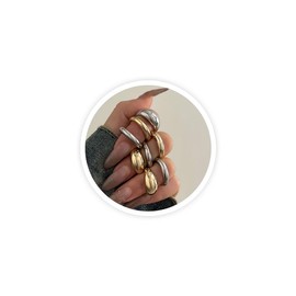 YLSTECSL Chunky Gold Ring Set Boho Stackable Rings for Finger Vintage Knuckle Rings Sets Prom Costume Accessories for Women (G)