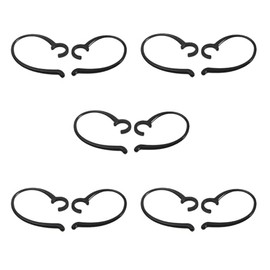 SIMOLIO Decompression Hanger Loops for Under-Chin Headsets, Wireless TV Headset Replacement Clip Ear Hook for SM-823 and SM-824 Series- 5 Pairs,Black