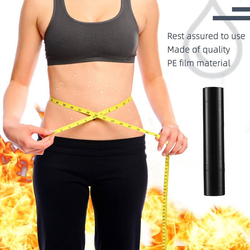 Gersoniel 3 Rolls 60 Meters Black Osmotic Plastic Body Wrap