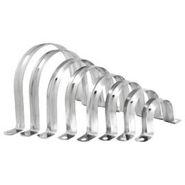 Pipe Clamps Mounting Clamps for Pipe Fixing Cable Guide U Pipe Clamp Hose Clamp Half Shell Stainless Steel V2A Pipe Clamp Size: 90 x 90 mm Pack of 10 PRIOstahl