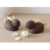 Lucie Kaas Wooden Rabbit Figurine, Brown, 9 cm