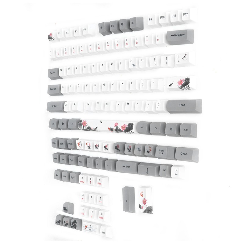 PBT Keycaps 118 Key English Style With Animal Pattern Elements