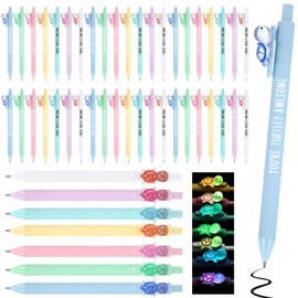 Sayglossy 42 Pcs Graduation Turtle Gifts Resin Turtle Ballpoint Pens Glowing in The Dark Inspirational Thank You Pens Appreciation Gifts Bulk for Employee Coworkers Staff Team Nurse (Turtle)