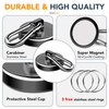 MIKEDE Strong Magnetic Hooks, 150LB Neodymium Black Magnets Heavy Duty