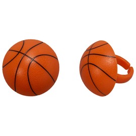 Basketball Cupcake Rings - 12 ct