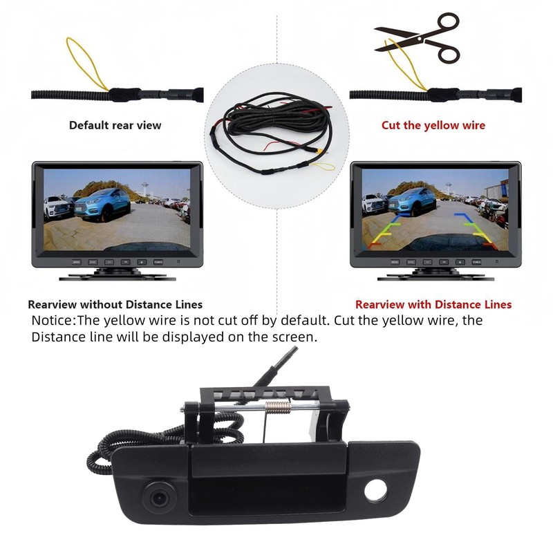 Dasbecan Tailgate Handle with Backup Camera Compatible with Dodge Ram