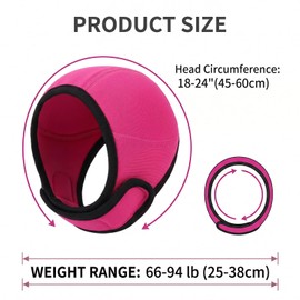 Chedin Dog Ear Muffs Noise Protection No Shake Ear Wrap for Dogs Calming Hoodie Waterproof Pet Ear Cover for Bath Grooming Swimming Anxiety Relief L