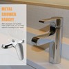 Healeved 3370106LNI Silver Wall Mount Bathtub Shower Faucet with 2