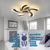 Dalouguan Ceiling Fan with Lights Remote Control, Black Modern Ceiling