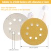 POTUINOM 100PCS 5 Inch 8 Hole Sanding Discs 800 Grit,Gold