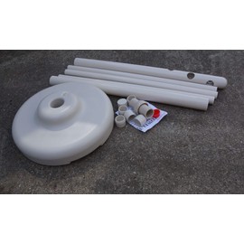 Portable, Outdoor Spa and Pool Towel Rack - Bone. Made in The USA 3 Bar Towel Stand for Indoor and Outdoor Use. 50” Tall Towel Tree by Outdoor Lamp Company