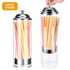Straw Dispenser,Drinking Straw Holder for Kitchen, Pop Up Straw Lid