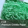 Light Green Crinkle Paper 2 LB Shredded Confetti Filler Grass