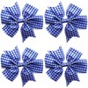 School Gingham Cross Hatch Hair Bows Clips Slides Grips 3"