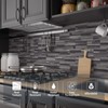 100-Pack Peel and Stick Backsplash Black Wood Tile Stickers Upgraded