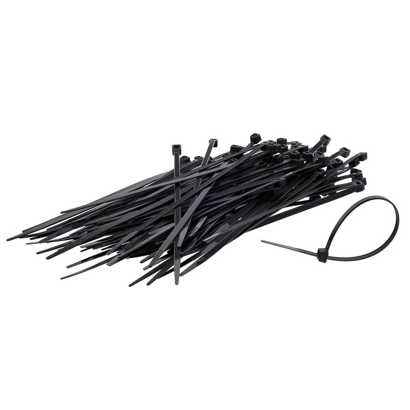 Pack of 100 small cable ties (Black) approx 100mm