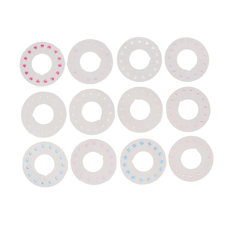 Hair Jewels Stamper Colorful with 12 Sheets Rhinestones Easily Stamp