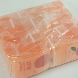 1510 Apple Mini Ziplock Baggies 1000 2.5mil Bags 1.5" X 1" (10pks) Bulk (Orange)