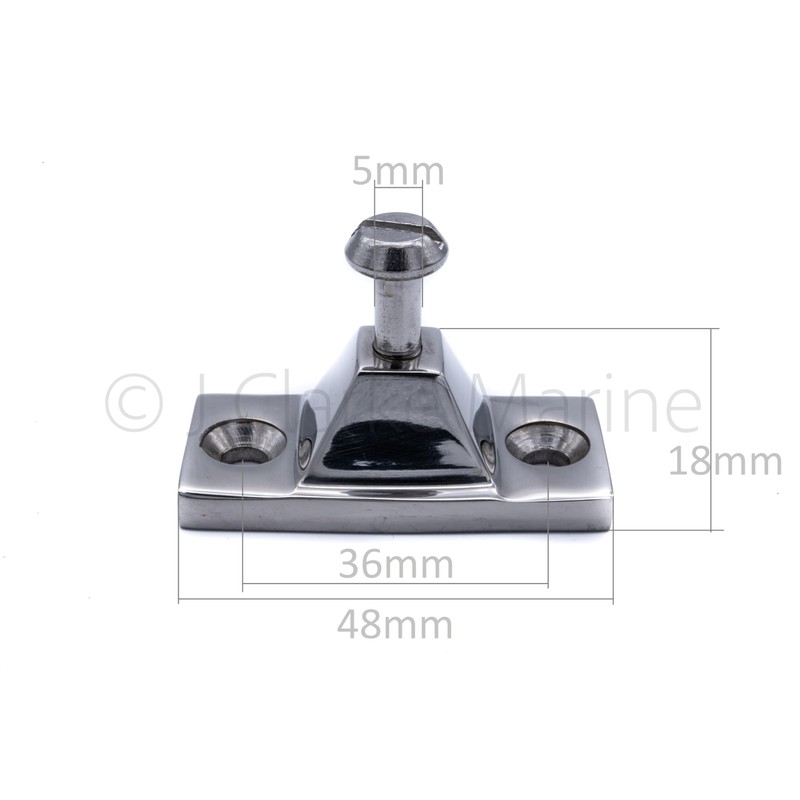 2pcs Bimini Side Deck Hinge Mount Stainless Steel Marine Grade