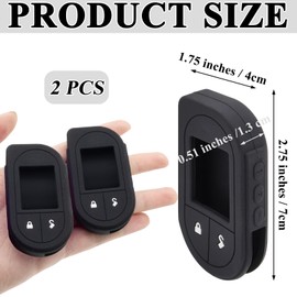 Remote Case for Viper Remote Start Soft Silicone Protective Cover Key Fob Case Shell with Button for Viper 2 Way Remote # 5706 4706 7756V 7351V 7752V (2 Pcs)