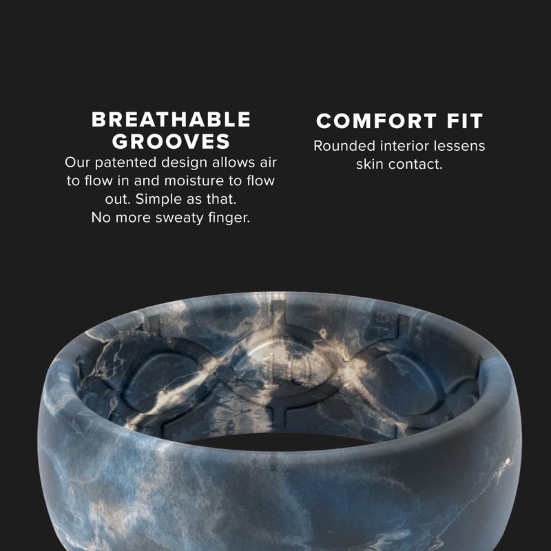 Groove Life Nomad Rapids Silicone Ring Breathable Rubber Wedding Rings
