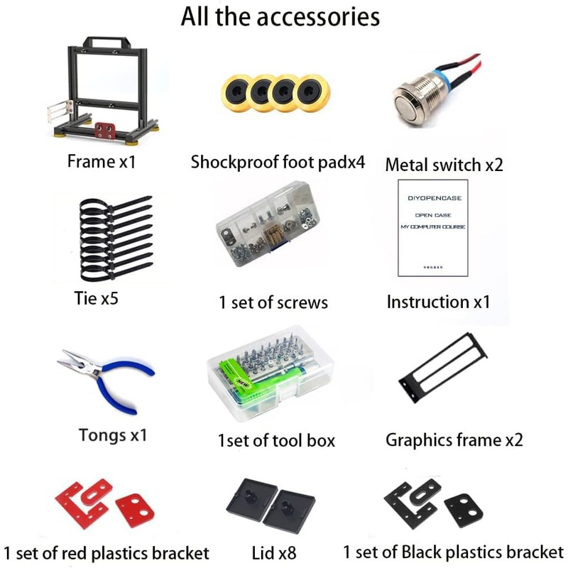 DALAIBUKESI DIY Aluminium Pc Open Case Computer Chassis Test Bench