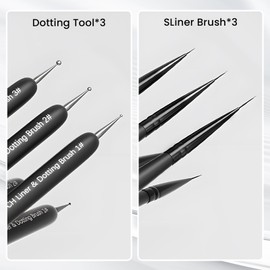 8Pcs Nail Brushes Set, Double Ended Nail Art Brushes,Nails Brush for Nail Art DIY Design,Pull Line Painted Pen Nails Dotting Tools Set
