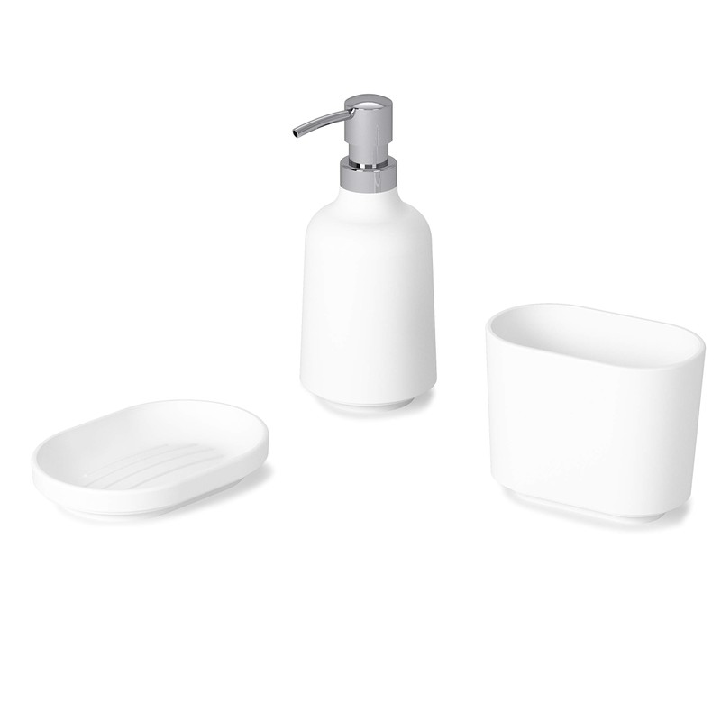 Umbra Step Soap Dispenser, White,3-1/2" diam. x 7" h