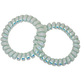 Topkids Accessories Metallic Spiral Hair Ties for Girls and Women, Hair Accessories for Girls, Hair Bobbles, Hair Elastics, Hair Bands for Women, Elastic Bands for Hair (5cm 2pcs, Pink)