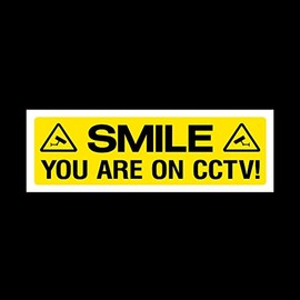 5x Smile you are on CCTV Sign 300mm x 100mm - Plastic Sign (MISC3)