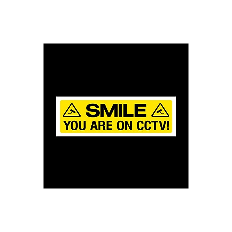 5x Smile you are on CCTV Sign 300mm x 100mm