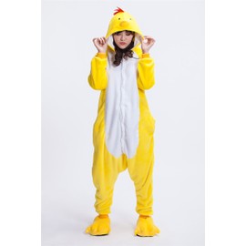 UreeUine Adult Chicken Kigurumi Animal Costume Pajamas Homewear Lounge Wear XL Yellow