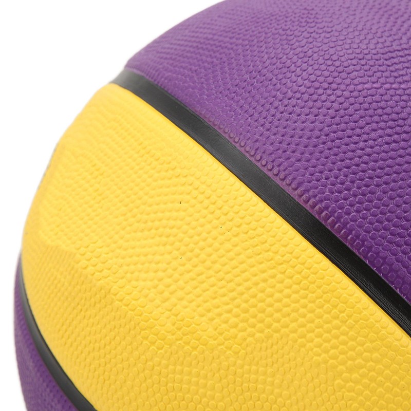 Rubber Basketball, Yellow Purple Wearproof Leakproof Training Basketball for Basketball