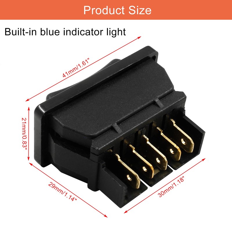 Unlorspy 2Pcs 5 Pin Car Power Window Switch 12V 20A