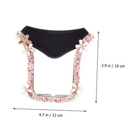 TEHAUX U Type Phone Holder for Car Air Conditioning Vent Multi Function Rhinestone Bracket with Charging Stable for Safe Navigation