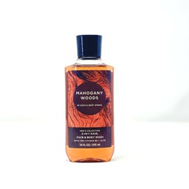 Bath and Body MAHOGANY WOODS 3-in-1 Hair face and Body Wash 10 fl oz For mens blend notes of Mahogany, Bourbon Vanilla, & Golden amber