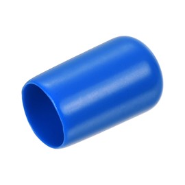 QUARKZMAN Pack of 15 Rubber End Caps 12 mm ID Round Rubber Caps Cover Screw Thread Protective Caps Round Tube End Caps Bolt Caps Thread Protection for Screws Hanger Hook Blue